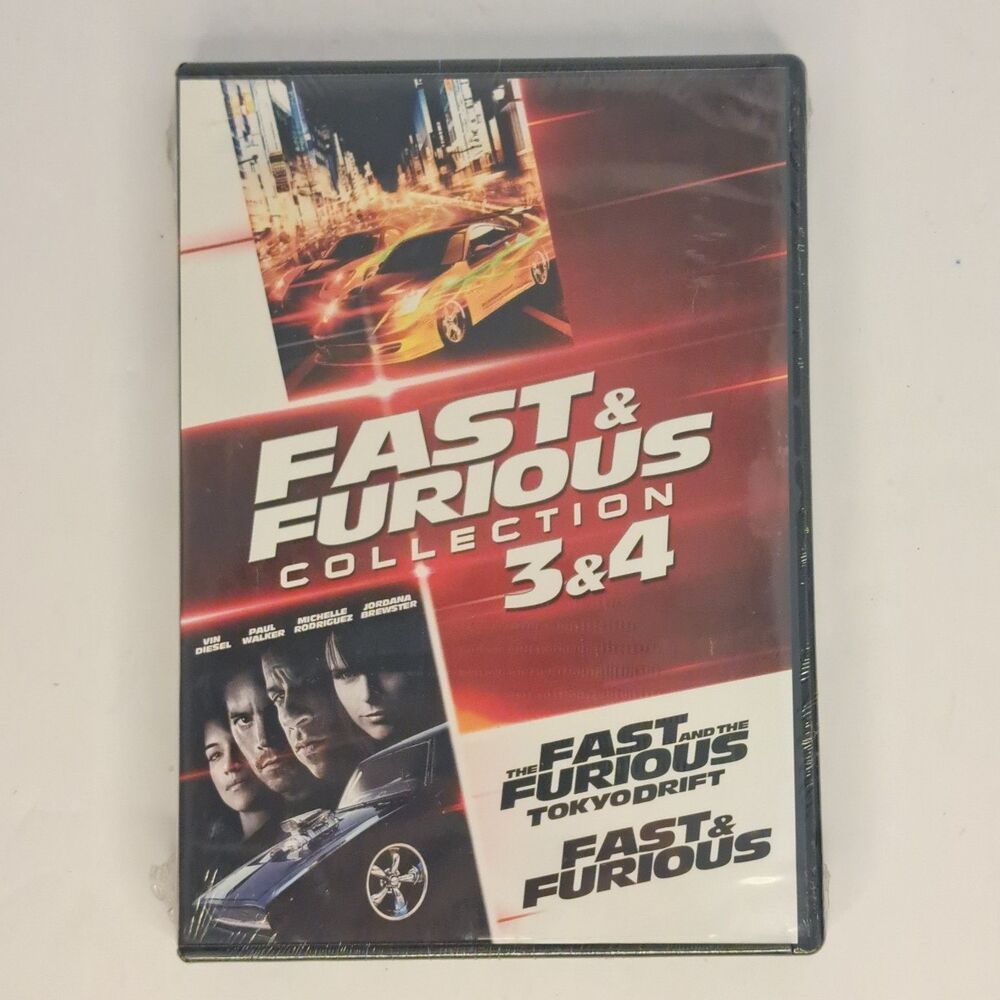 Fast & Furious Collection 3 & 4 DVD Tokyo Drift & Fast & Furious PG-13 New